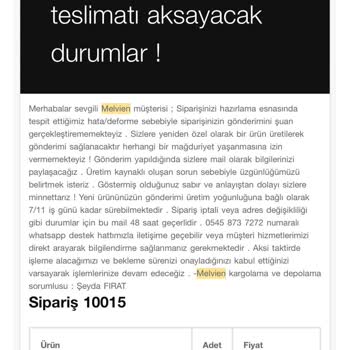 Melvien Instagram Butiği: Sipariş İptali Ve İletişim Sorunları