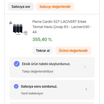 Eksik Gönderilen Termal Çoraplar Ve Yanıltıcı İlan