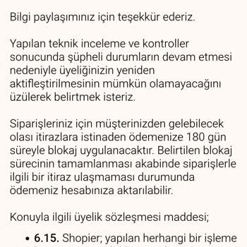 Shopier Ödememi Bloke Etti, Mağdurum