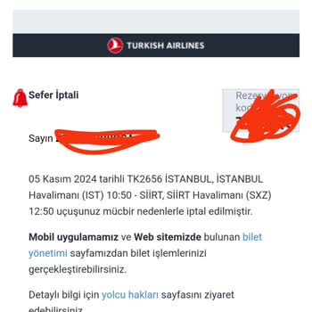 Uçuş İptali Ve İletişim Sorunları