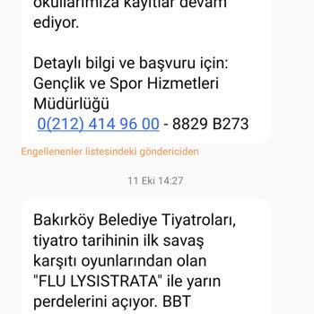 Bakırköy Belediyesi'nden İstenmeyen SMS Sorunu