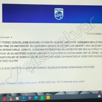 Philips TV'de Robotik Ses Ve Panelde Böcek İzleri