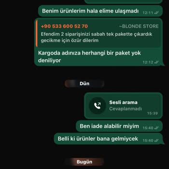 İki Aydır Gönderilmeyen Ürünler Ve İletişim Sorunları