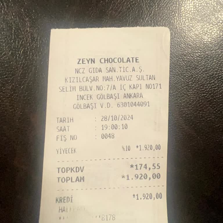 Zeyn Chocolate Sormadan Hesabı Banka Kartımdan Çekmişler!