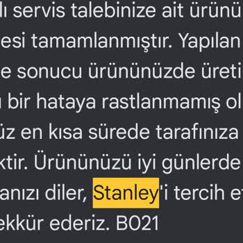 Stanley Termos Sızıntısı Ve Servis Sorunu