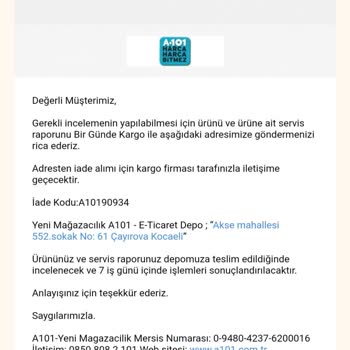 A101 Elektronik Ürünlerde Güven Sorunu