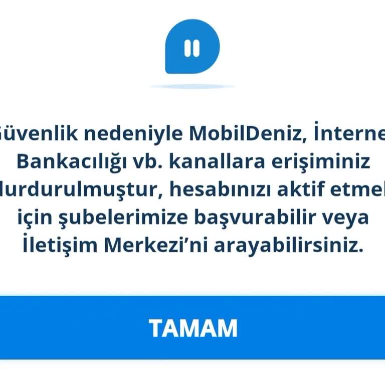 Denizbank Uygulama Erişim Sorunu Ve Yanlış İhbar