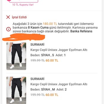 Trendyol'da Sebepsiz İptallerle Karşılaştım