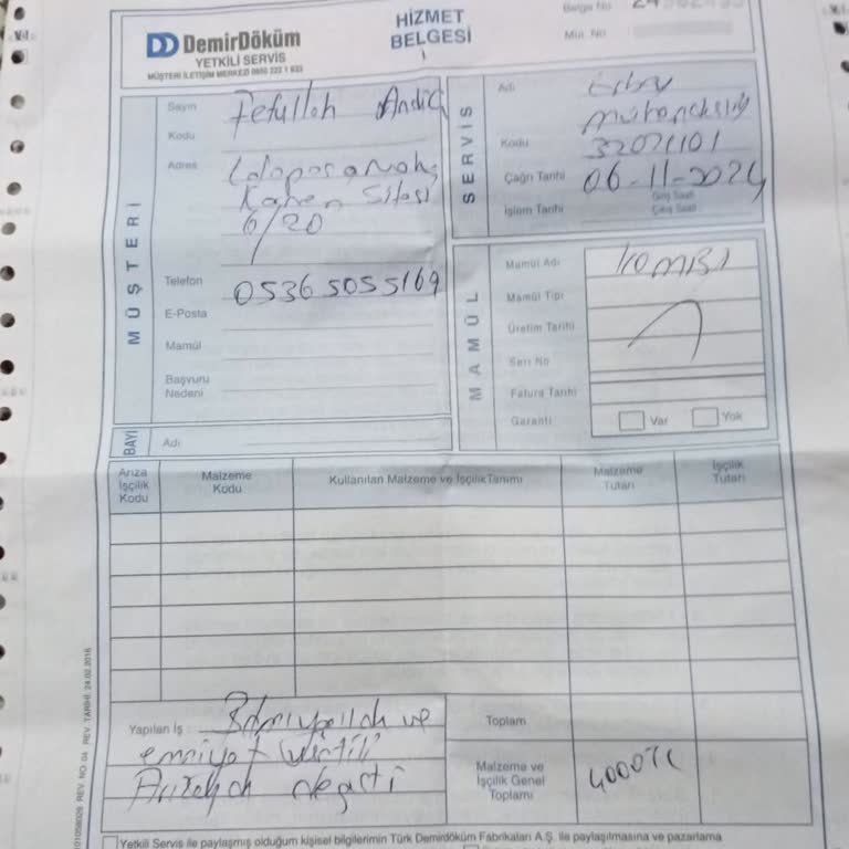 DemirDöküm Kombi Servis Ücreti Ve Yanıltıcı Onarım