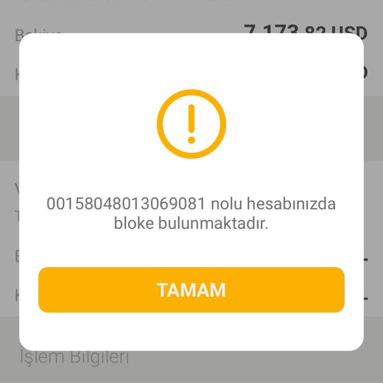 USD Hesabına Bloke Ve Ulaşılamayan Müşteri Hizmetleri Sorunu
