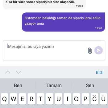 Yanlış Bilgilendirme Ve İptal Edilen Sipariş Mağduriyeti
