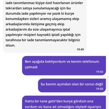 Yanlış Bilgilendirme Ve İptal Edilen Sipariş Mağduriyeti