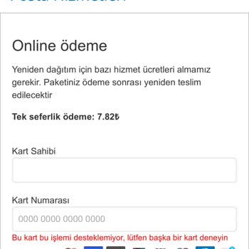 Yanıltıcı PTT Mesajı İle Kart Bilgilerimin Çalınması