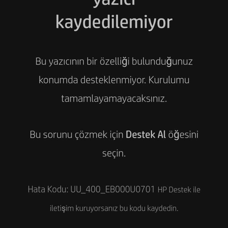 HP 2878 Yazıcı Kurulum Sorunu: Ülke Kayıt Hatası