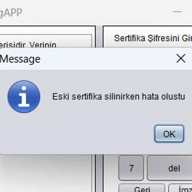 Sertifika Yenileme Hatası Ve İade Talebi
