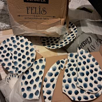 Çeyiz Paketinde Kırık Schafer Kahvaltı Takımı Sorunu