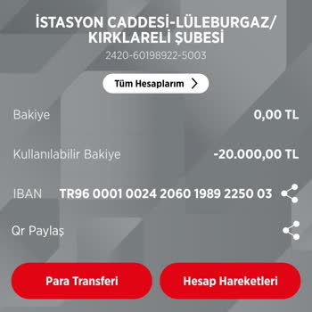 Hesabımda İzinsiz Eksi Bakiye Sorunu