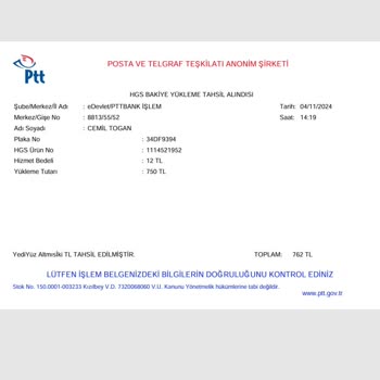 HGS İhlal Ödemesi İadesi Yapılmıyor