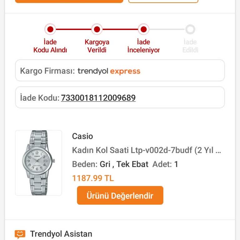 Trendyol'dan Alınan Kusurlu Saat Ve İade Sorunu