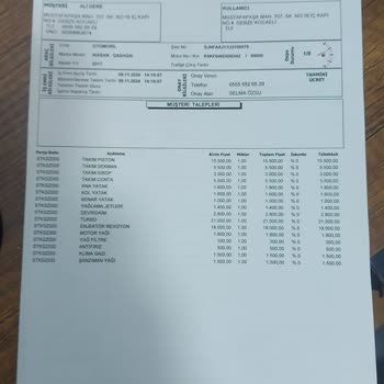 Servis Sonrası Araba Performansı Düşüklüğü