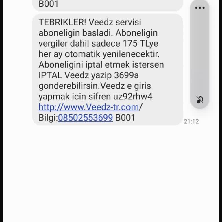 Habersiz Başlatılan Veedz Aboneliği Ve İade Talebi