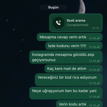 Sorumsuz Müşteri Hizmetleri Ve İade Kodu Sorunu