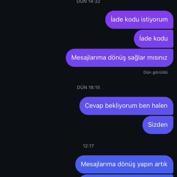 Sorumsuz Müşteri Hizmetleri Ve İade Kodu Sorunu