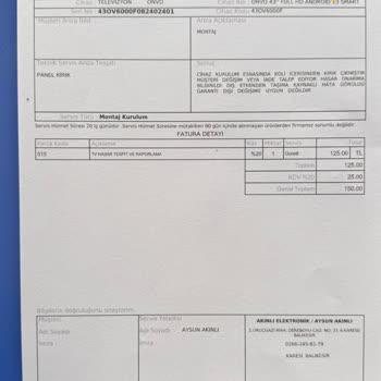 Kırık TV Ve İlgisiz Satıcı Sorunu