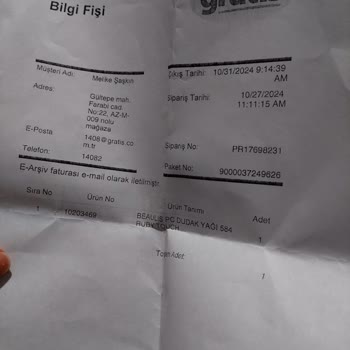 Yanlış Ürün Gönderimi Ve Yetersiz Çözüm