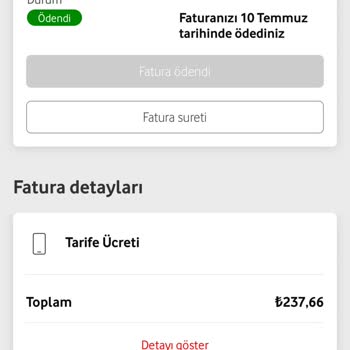Vodafone Taahhüt Değişikliği Ve Fatura Şoku