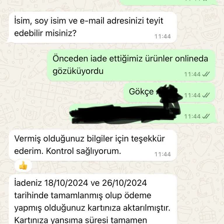 İade Ücreti Halen Hesabımda Yok