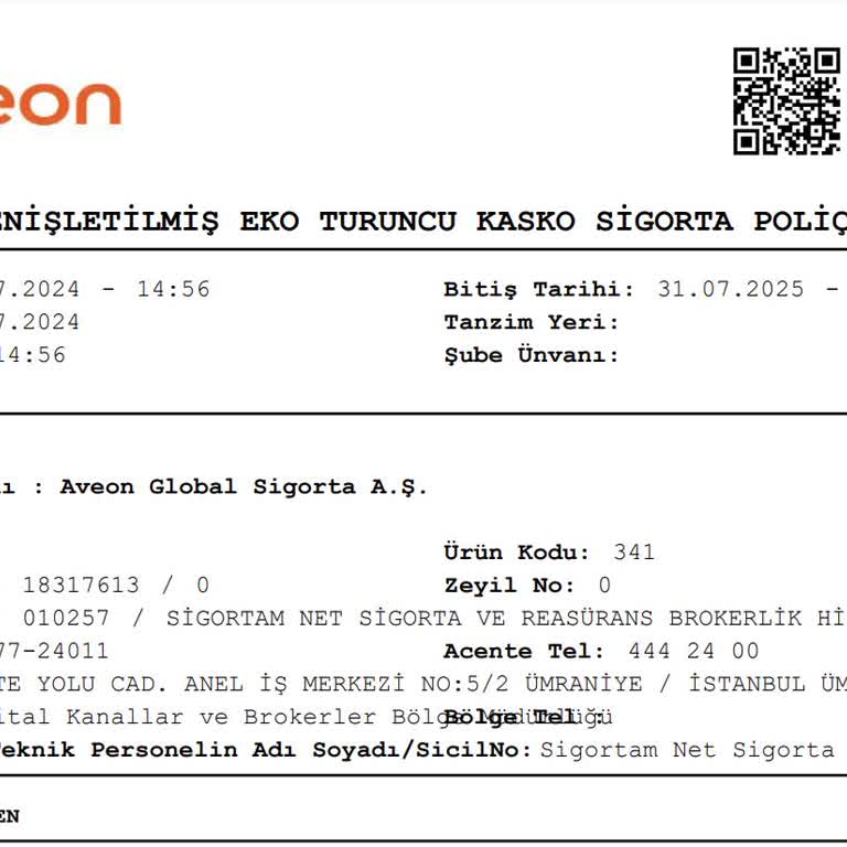 Ödemesiz Kasko: Aveon Global Sigorta Mağduriyeti