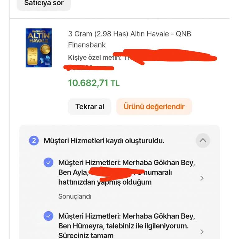 Hepsiburada'dan Altın Alımında Yanıltıcı Teslimat Ve İade Sorunu