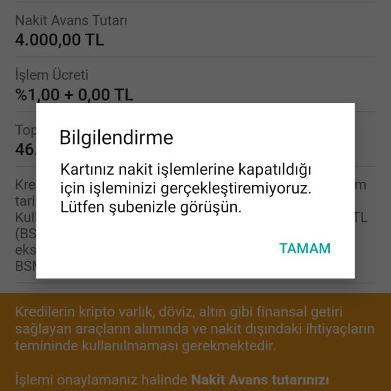 Kredi Kartı Kullanıma Açılmıyor