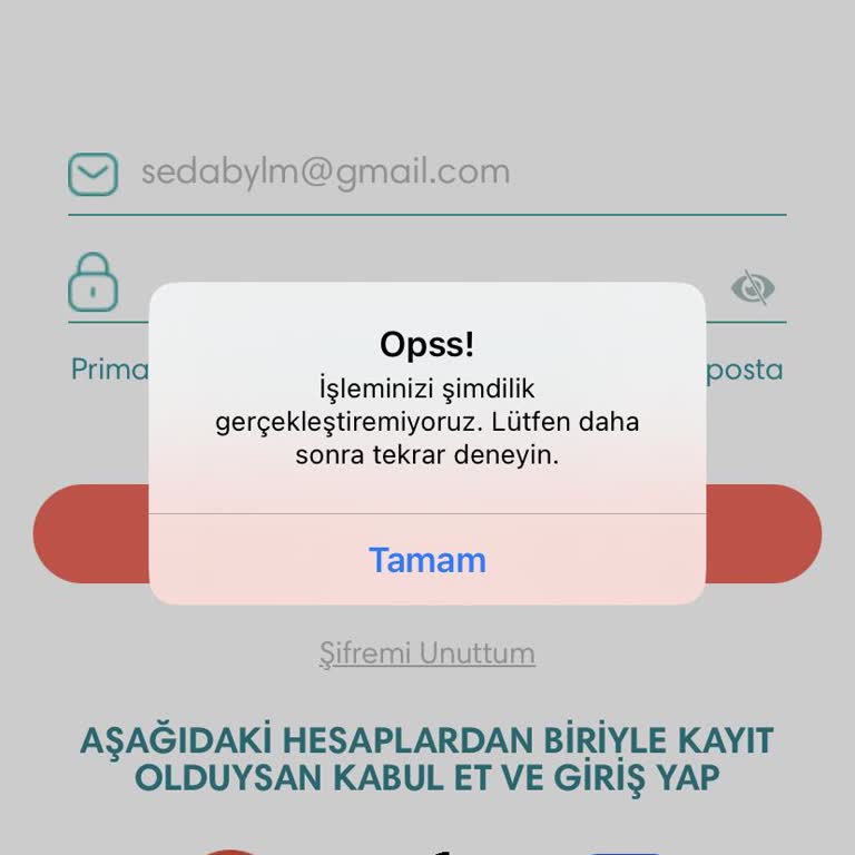 Prima Kulübü Uygulama Erişim Sorunu