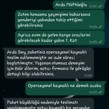 İptal Edilen Sipariş Ve Kargo Karmaşası