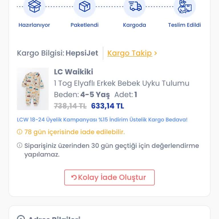 LCW Uyku Tulumu Isıtmıyor Ve Değişim Sorunu