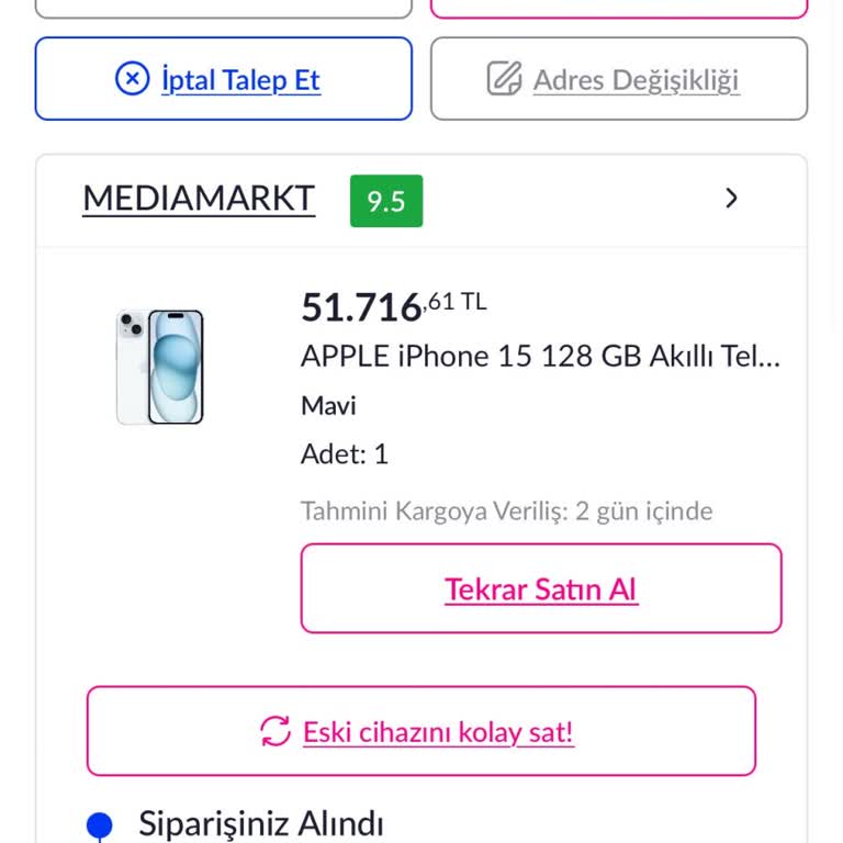 Sipariş İptali Ve Kargo Sorunu