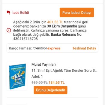 Trendyol'dan İade Sorunu: Para İadesi Yapılmadı