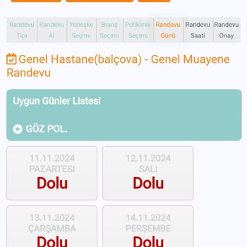 E-Randevu Sisteminde Randevu Alamama Sorunu