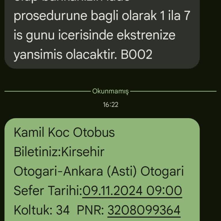 Otobüs Bileti İptal Edilemiyor, Mağduriyet Yaşıyorum