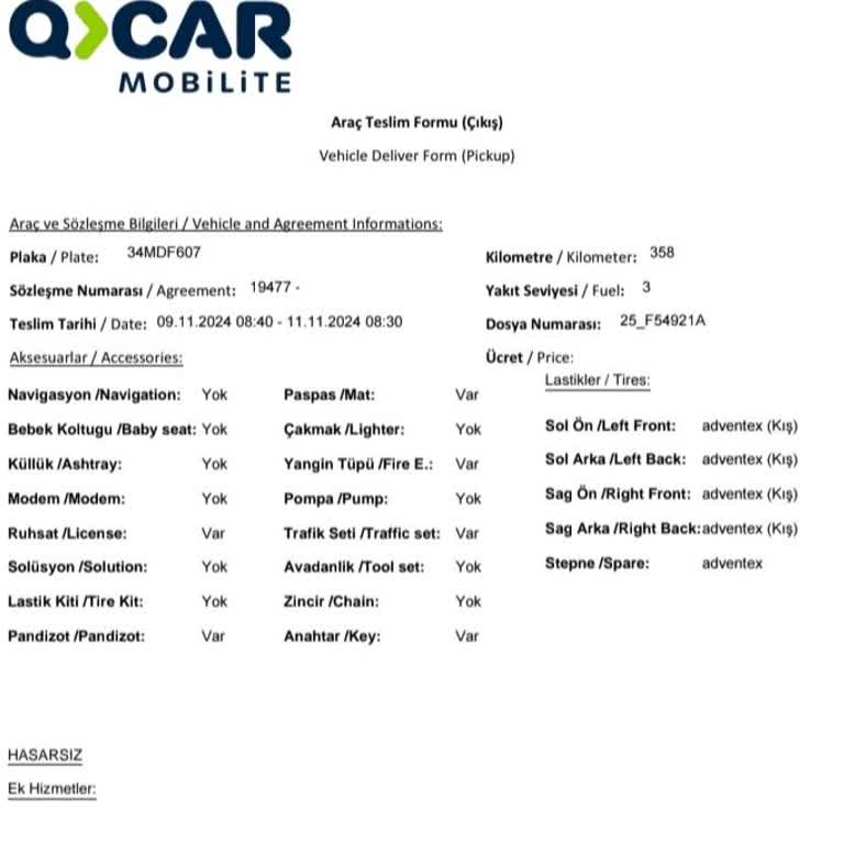 Haksız Kış Lastiği Ücreti İadesi Talebi