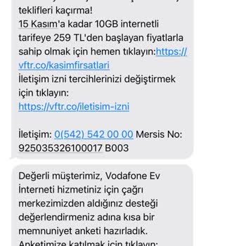 Vodafone'un Yanlış Bilgilendirmesi Ve Teknik Sorunlar