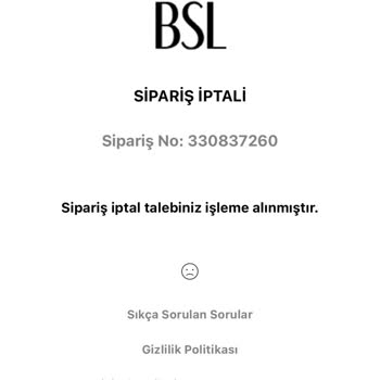İptal Edilen Sipariş Ve İletişim Sorunları Mağduriyeti