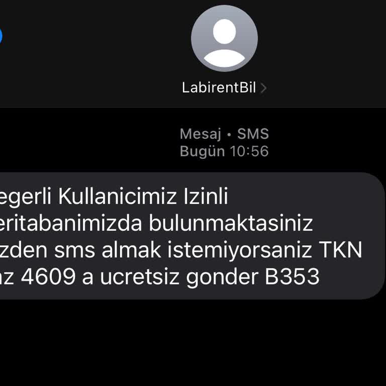 İzinsiz SMS Gönderimi Ve Sorumluluk Reddi