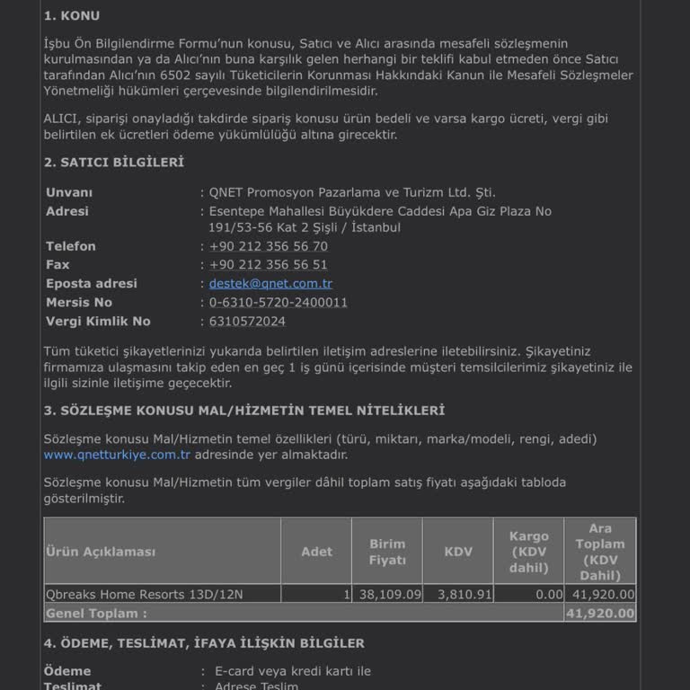 Qnet Tatil Paketi İptali Ve Para İadesi Sorunu