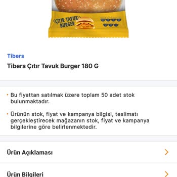 Tibers Çıtır Tavuk Burger'de Tavuk Eksikliği Mağduriyeti