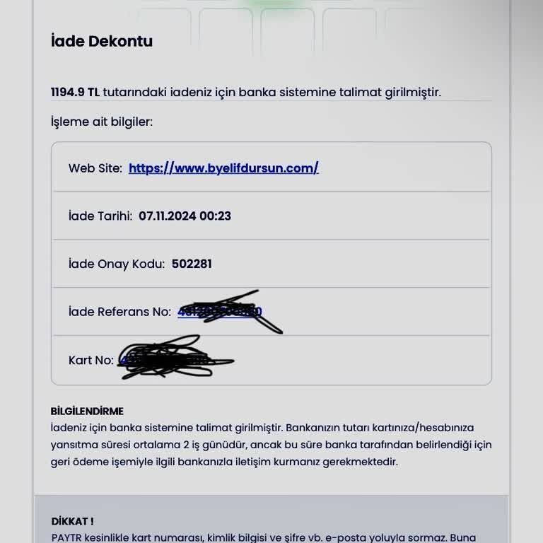Ücret İadesi Sorunu: Beklenen Para İadesi Gelmedi