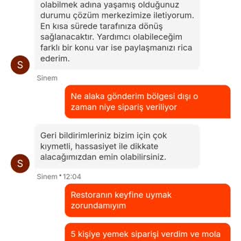 Hizmet Bölgesi Sorunu Yüzünden İptal Edilen Siparişler