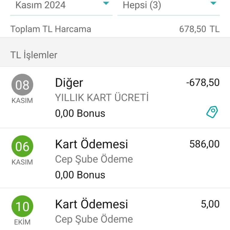 Haksız Kart Aidatı İadesi Talebi
